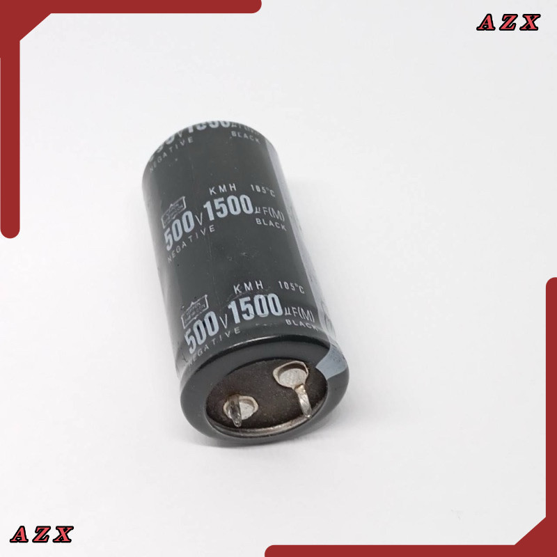 1500UF 500V คาปาซิเตอร์(capacitor) 1500/500V ขาเขี้ยว [105 องศา] สินค้าไหม้ พร้อมส่