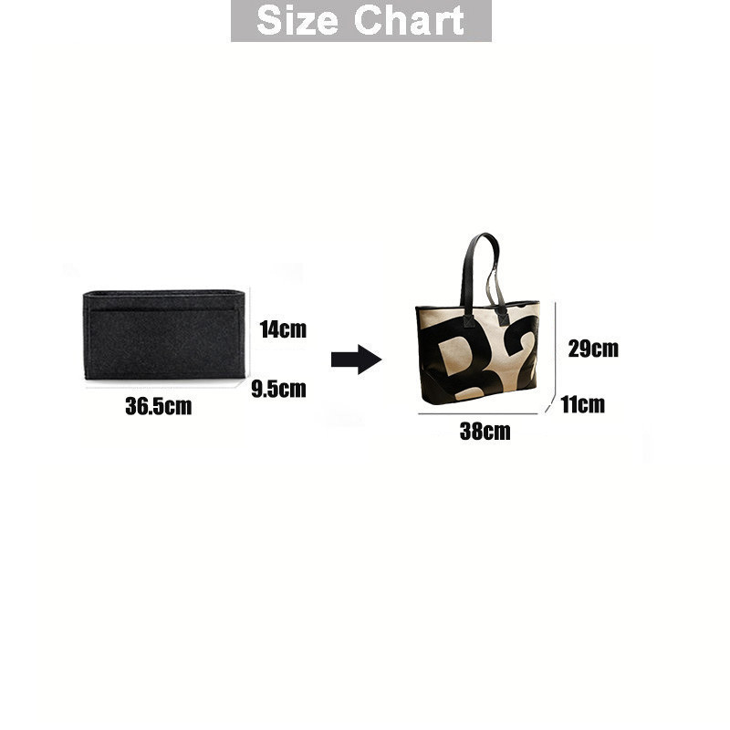 จัดส่งจากประเทศไทย Felt ใส่กระเป๋าสําหรับ  ใส่กระเป๋าจัดระเบียบ Rally Tote Bag Organizers Liner