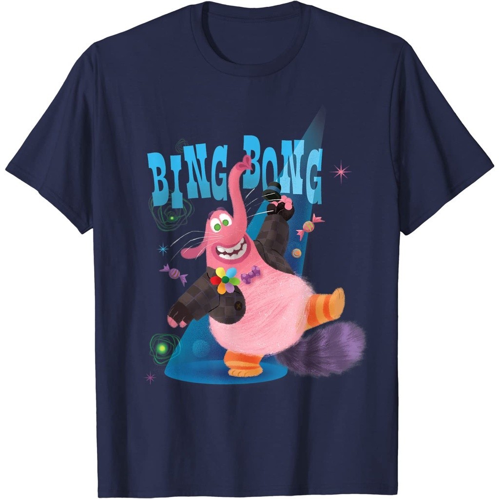 เสื้อยืดผ้าฝ้ายพรีเมี่ยม เสื้อยืด พิมพ์ลายดิสนีย์ Pixar's Inside Out Bing Bong Show