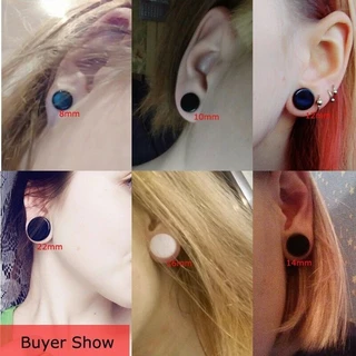 1 คู่อานอะคริลิคหูปลั๊ก Double Flared ต่างหูวัด Unisex