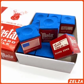 ZELZA ชอล์กฝนหัวคิว สีน้ำเงิน กล่องละ 12 อัน Billiard Chalk