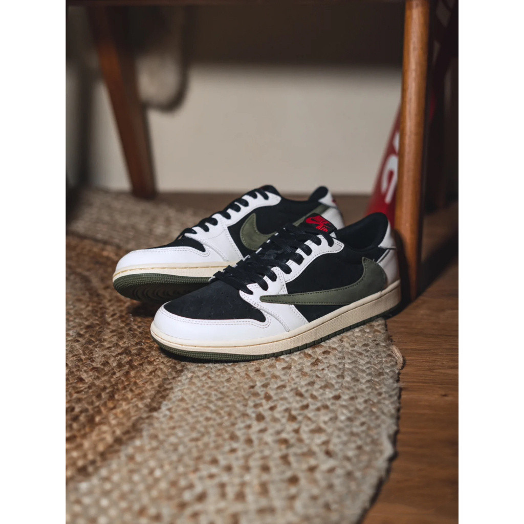 Cygg ร้อน UA รองเท้าผ้าใบผ้าฝ้าย unisex Travis Scott X Air Jordan 1 ...