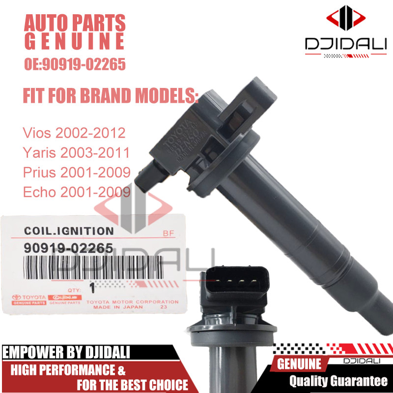 ของแท้ คอยล์จุดระเบิด 90919-02265 สําหรับ Toyota Vios 2002-2012 Yaris Scion XA XB Yaris Echo Prius