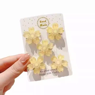 1/5 ชิ้นน่ารัก Mini Peach Blossom กิ๊บติดผม Hairpin อุปกรณ์เสริมสําหรับสาวหวาน