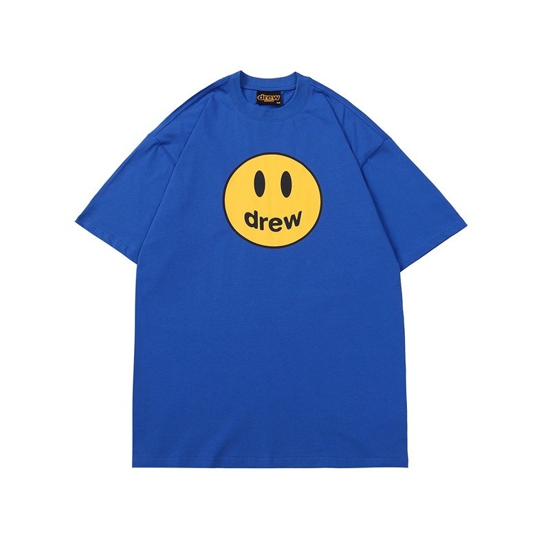 2024 Fashion Classic DR168EW HOUSE Smiley Face เสื้อยืดผ้าฝ้ายแขนสั้นพิมพ์ลายสําหรับผู้ชายและผู้หญิง
