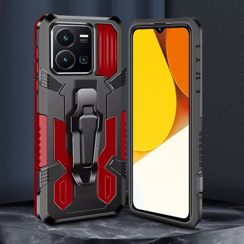 สําหรับ Vivo Y35 Y36 Y33s Y33t Y27 Y27s Y22 Y22s Y21 Y21s Y21i Y20 Y20s Y20i กรณี Hybrid เกราะกันกระแทกพร้อมคลิปเข็มขัด