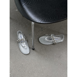 2024 ใหม่สไตล์ผ้ากอซระบายอากาศ พลอยเทียม หัวเข็มขัดสายรัดรอง…