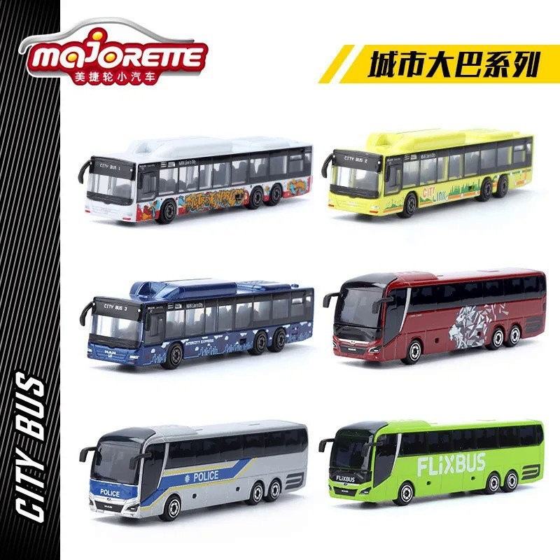 Majorette CITY BUS MAN LIONS CITY C Die-cast Model Collection ยานพาหนะของเล่น