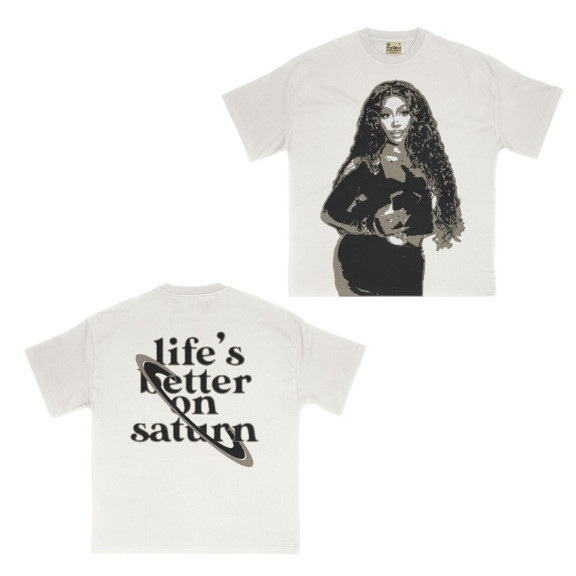 👕👕SZA shirt ใหม่ SZA - “Life’s Better on Saturn”Unisex