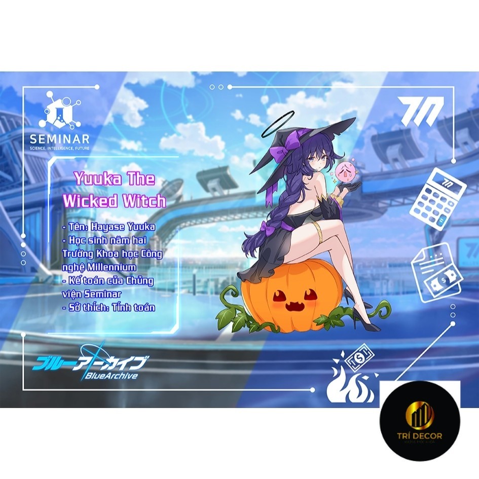 Blue Archive Yuuka Witch Standee Model (Blue Archive) ธีมฮาโลวีน