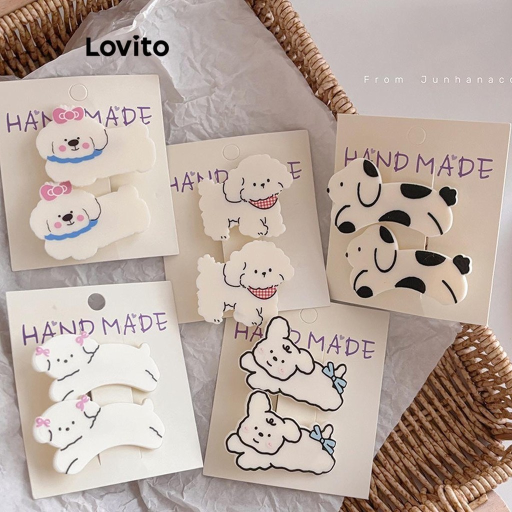 Lovito กิ๊บติดผมผู้หญิง ลายการ์ตูน สไตล์น่ารัก LFA38319