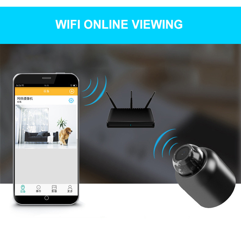 1080p กล้องซ่อน Super Mini กล้องวงจรปิดไร้สาย 140 องศามุมกว้าง WIFI IP กล้อง Motion Detection กล้องวงจรปิดความปลอดภัยกล้อง