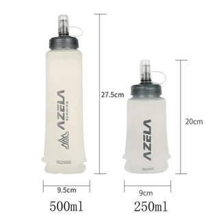 IRTJIFSSX 250/500ml ขวดน้ํากีฬา,น้ําหนักเบาวิ่งถุงน้ํานุ่ม, Creative พับแบบพกพา Camping Drinkware กาต้มน้ํากลางแจ้ง