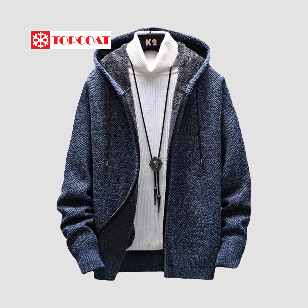 แจ็กเก็ตวูลผู้ชาย มีฮูด บุHeattech