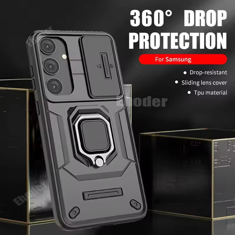 ปลอกสําหรับ Samsung Galaxy A55 A35 A56 A36 A15 A25 4G 5G 2025 เคสโทรศัพท์เกราะกันกระแทกสไลด์กล้องป้องกันแหวนสําหรับ A14LTE LTE A54 A24 A34 SamsungA55 กลับกรณี