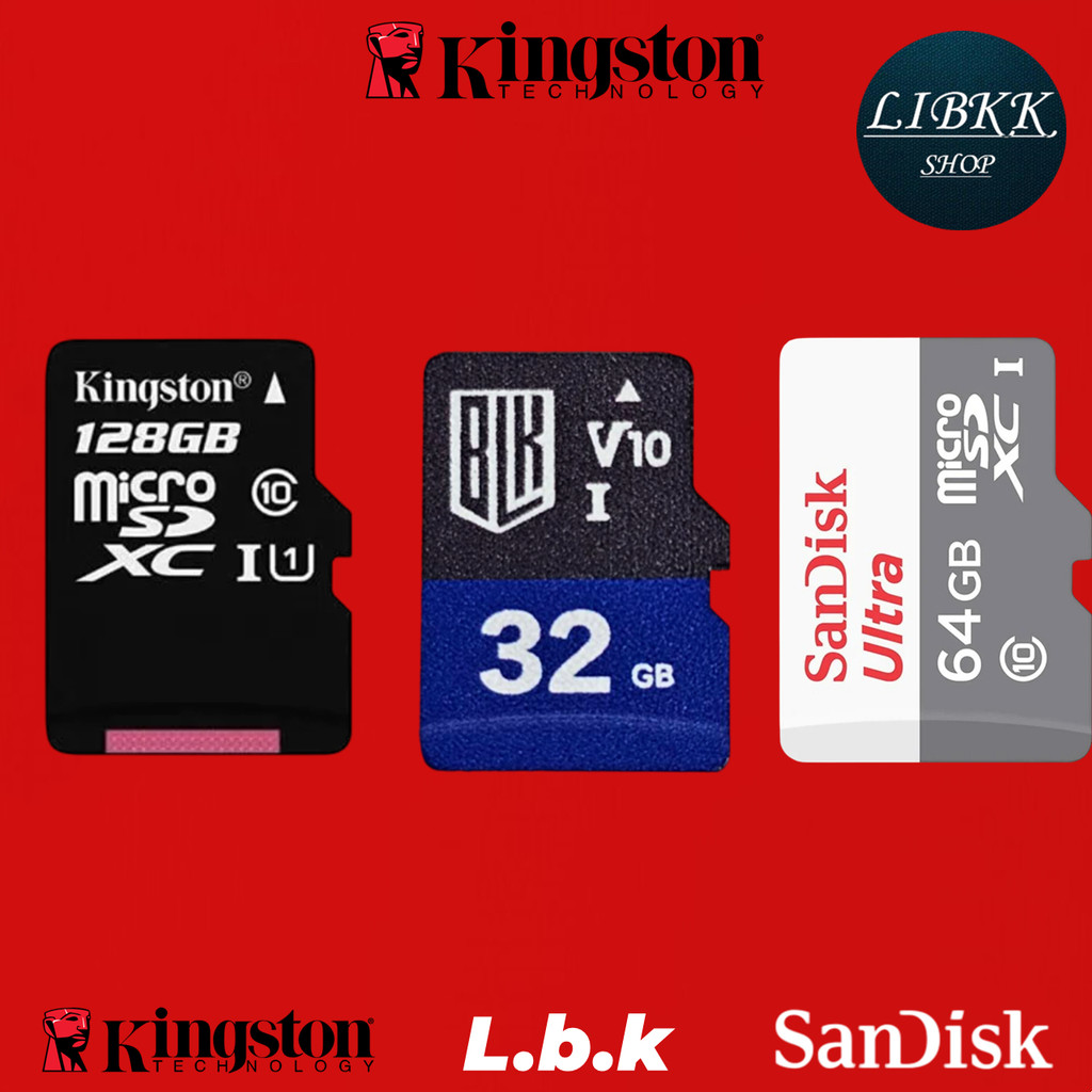 Kingston SANDISK ของแท้100% เมมโมรี่การ์ด MicroSD kingston ( 32G 64G 128G ) Class 10 100m Memory