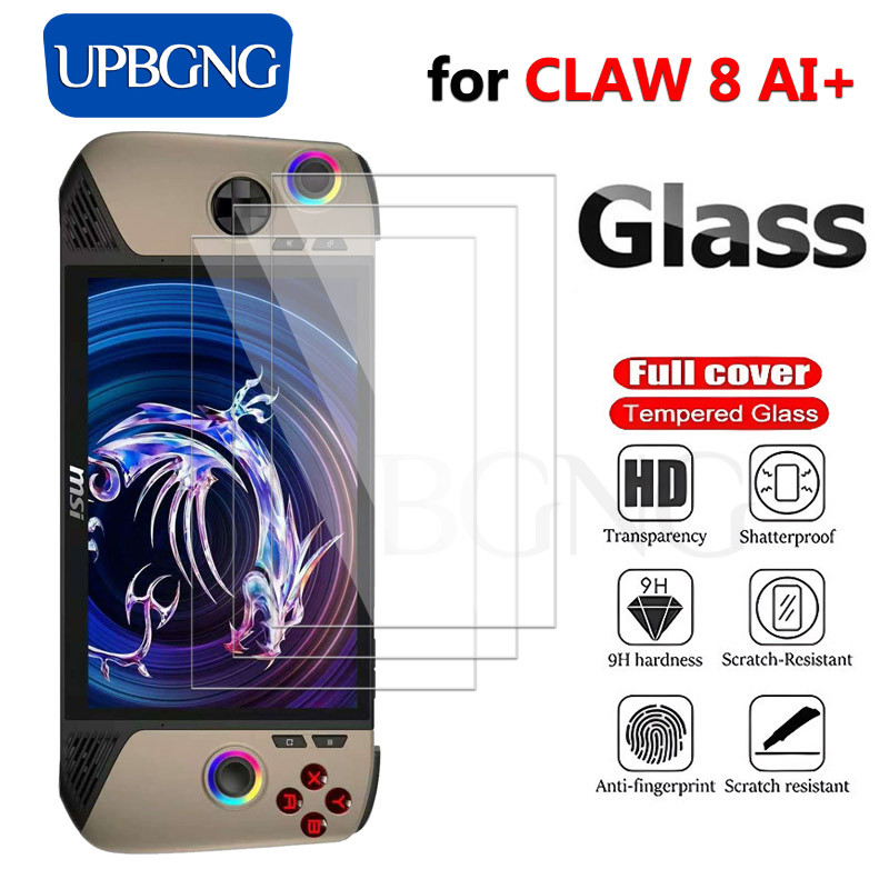 1/2/3pcs กระจกนิรภัยป้องกันสําหรับ MSI Claw 8 AI + 2025 Anti-scratch หน้าจอป้องกันฟิล์มสําหรับ Claw 