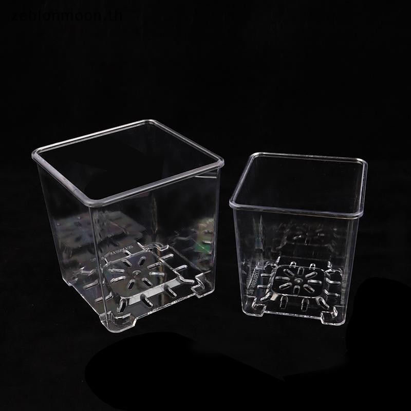 [อืม] สี่เหลี่ยมโปร่งใสอะคริลิคกระถางดอกไม้หม้อระบายอากาศเดสก์ท็อปตกแต่งสําหรับลานสวนห้องนั่งเล่นระเบียง {ไทย}