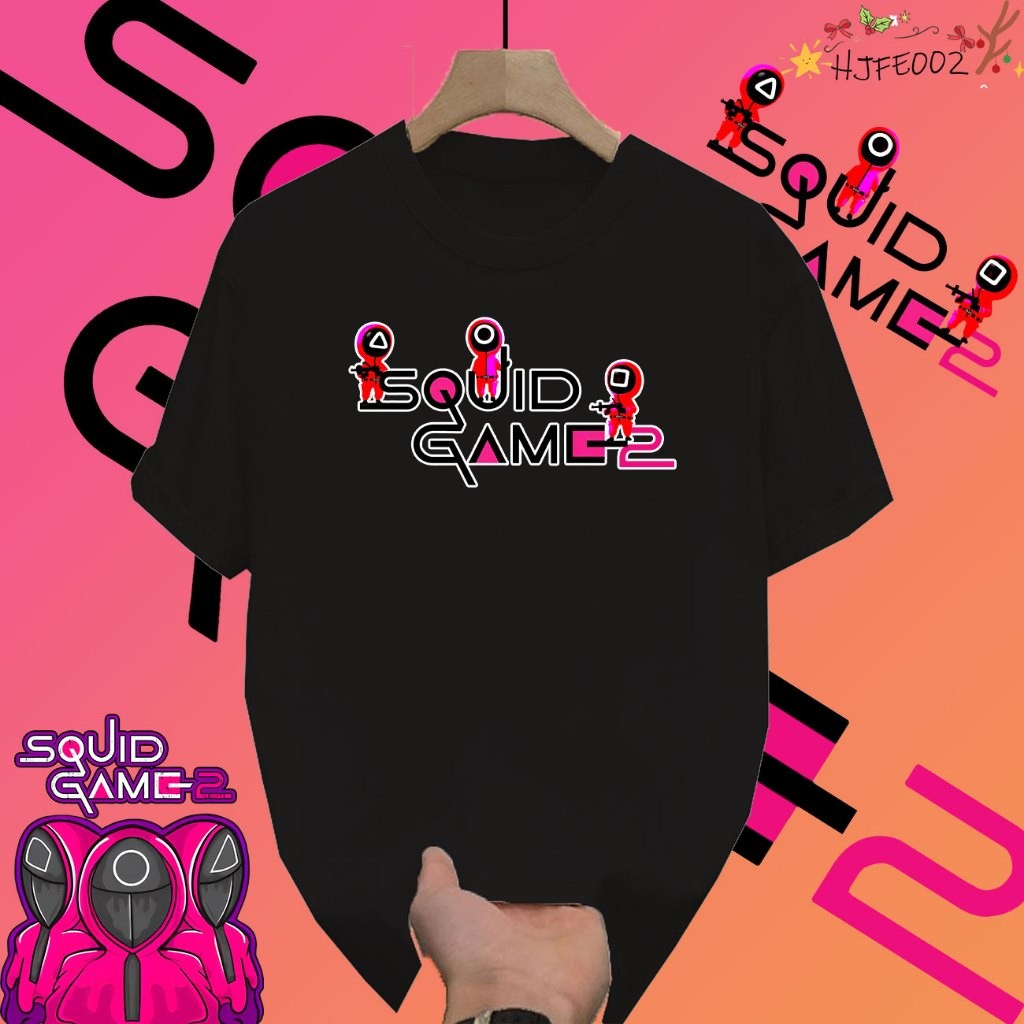 ✨พร้อมส่ง✨ ใหม่ เสื้อยืดของเกม Unisex【Squid Game-Season 2】ผ้า Cotton แขนสั้น ผ้าพิมพ์ลายไม่หดหรือยับ