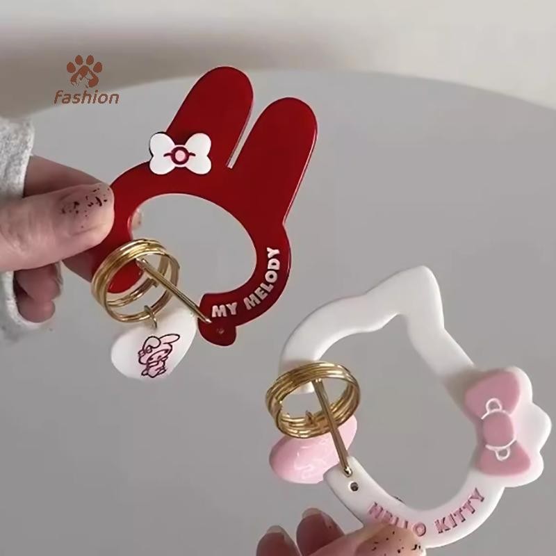 [แฟชั่น] Sanrio การ์ตูน Sanrios My Melody Hello Kittys พวงกุญแจ Ins Kawaii กระเป๋าเป้สะพายหลังรถจี้เครื่องประดับของขวัญวันหยุด {TH}