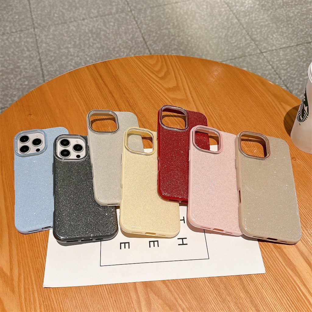 Shining เคสโทรศัพท์กันกระแทกสําหรับ iPhone 16 15 14 pro max เคสป้องกัน ip 14pro 15pro 16pro เคสแข็งแ