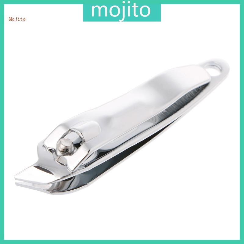 Mojito สแตนเลสสตีล Finger Toe เล็บ Trimmer กรรไกรตัดเล็บเฉียง