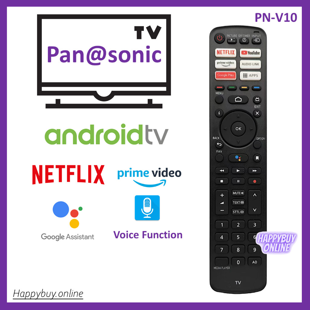 Panasonic Android Smart UHD TV รีโมทคอนโทรล PN-V10 LX800K LX650K Remote TV Panasonics Bluetooth