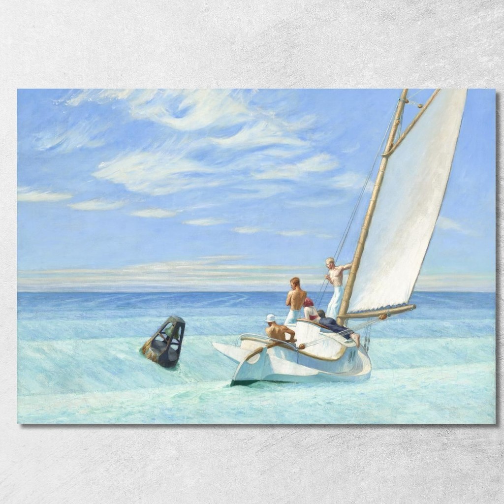 Ground Swell Edward Hopper, eho18 ภาพพิมพ์บนผ้าใบแคนวาส