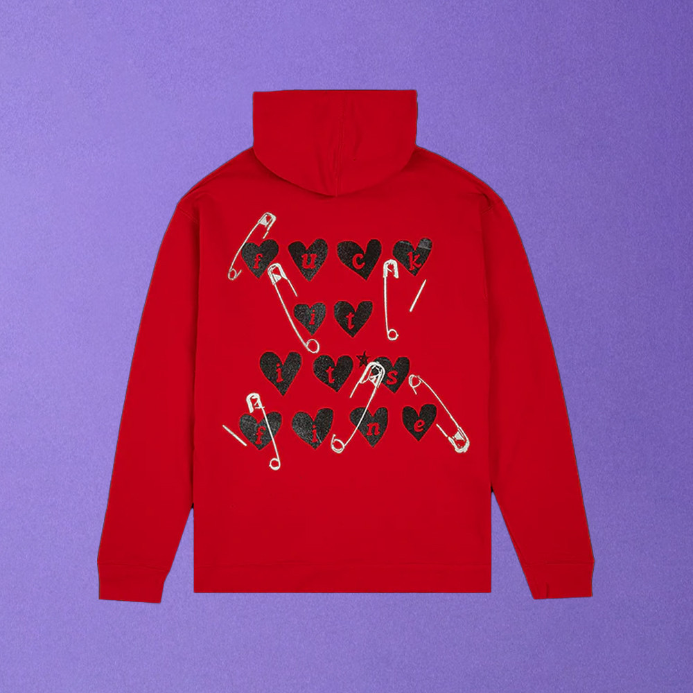 HOT ✨ผ้าฝ้าย Hoodie✨ เสื้อฮู้ด Olivia Rodrigo Merch Hoodie ผู้ชายและผู้หญิง "fuck It, Its Fine" พิมพ