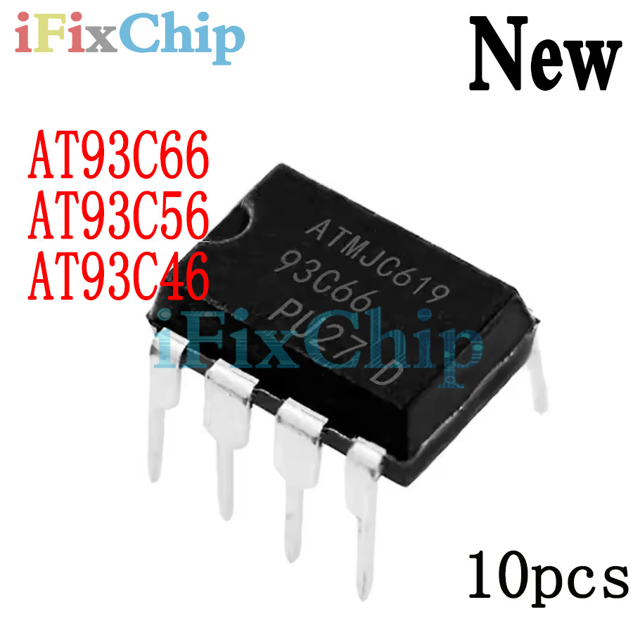 10pcs ยี่ห้อใหม่ AT93C66 DIP 93C66 93C66A DIP-8 AT93C46 AT93C56 93C46A AT93C56A AT93C46-10PU-2.7 AT9