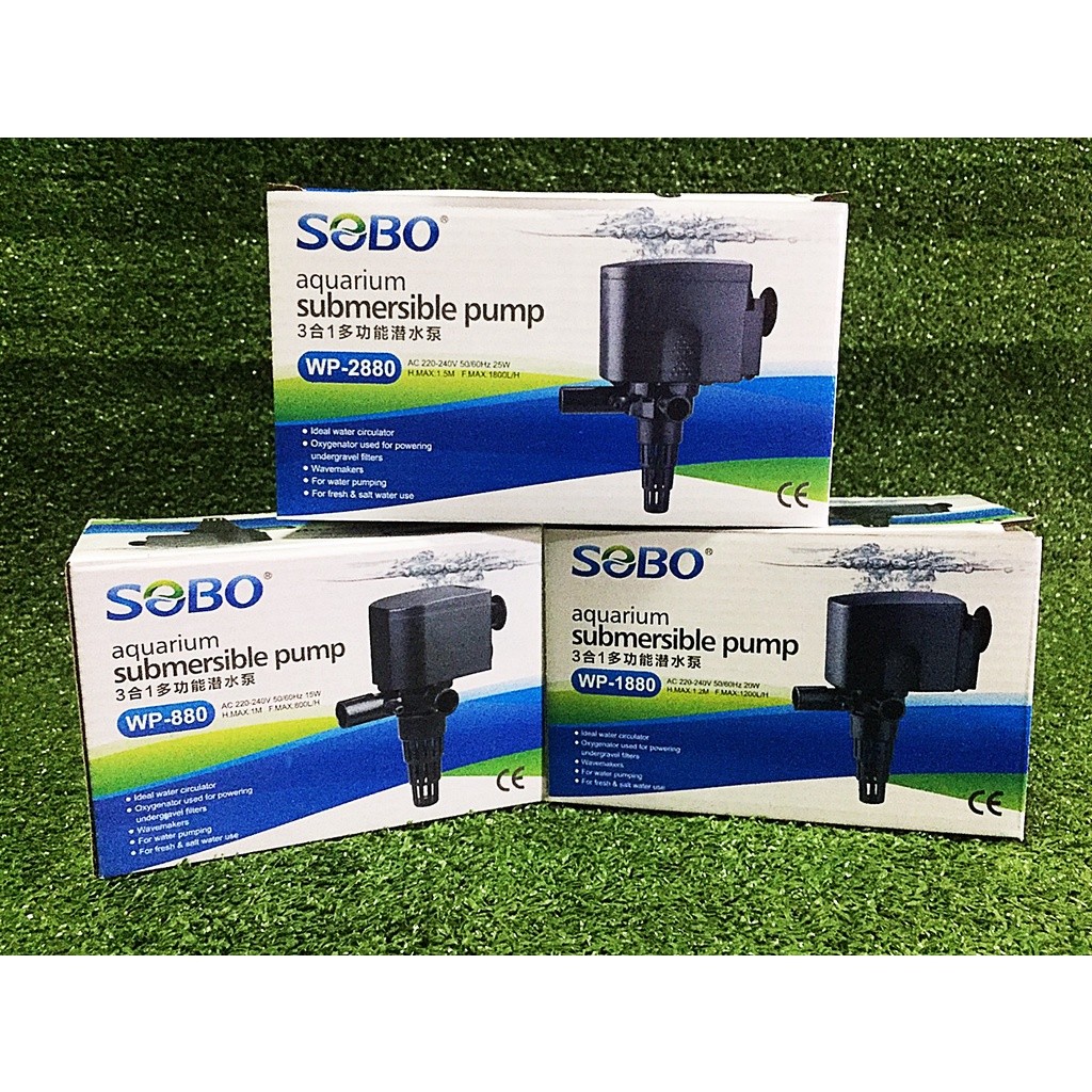 ปั๊มน้ำตู้ปลา SOBO WP-880 WP-1880 WP-2880 WP-3880 WP-4880 ปั๊มสำหรับกรองบน ปั๊ม 2 ทาง