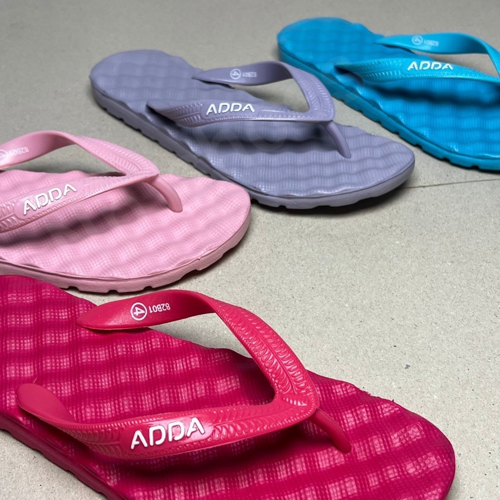 รองเท้าแตะ Adda 82B01 สีสันสดใส คละสี หูหนีบ เนื้อไฟล่อน น้ำหนักเบา ใส่สบาย เบา ทำความสะอาดง่าย