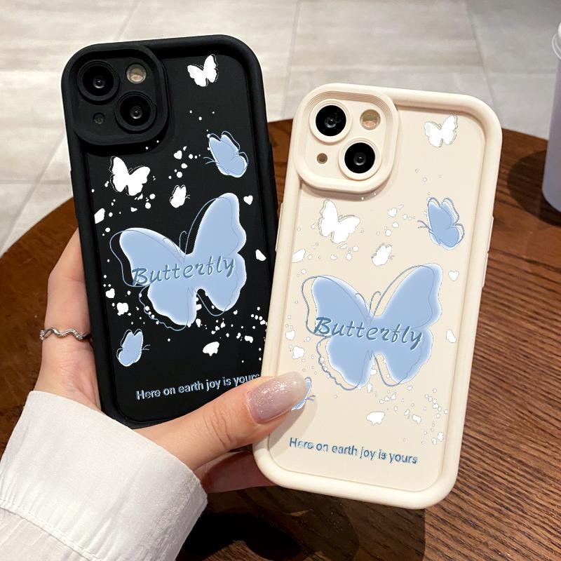 ปลอกสําหรับ IQOO Z9X 5G Z9 5G Neo U5x Z6 5G Z7i กล้องป้องกัน Soft TPU Word-Word ผีเสื้อกรณี Hp