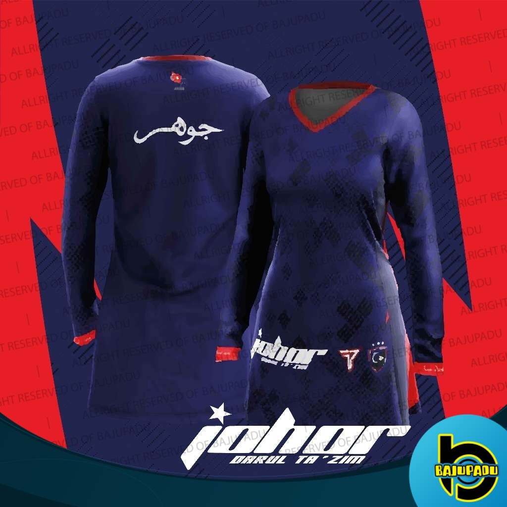 PADU [MUSLIMAH] FAZZ JDT01 - JERSEY BOLA J0H0R D4RUL T4Z1M พัดลมบ้าน MADE 2021