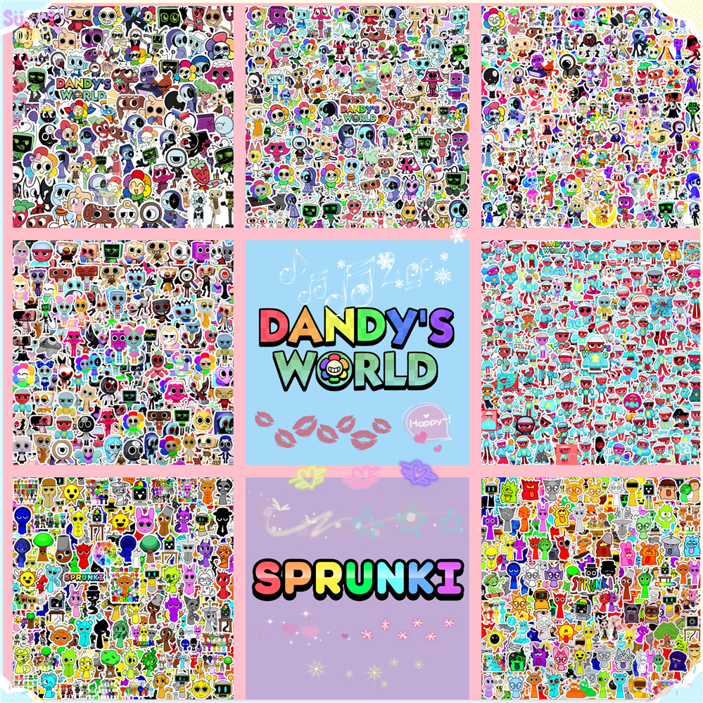 100PCS/110PCS ❉ Dandy’s World / Sprunki Incredibox Stickers ❉ Fashion DIY Doodle Decals Stickers（7Styles）