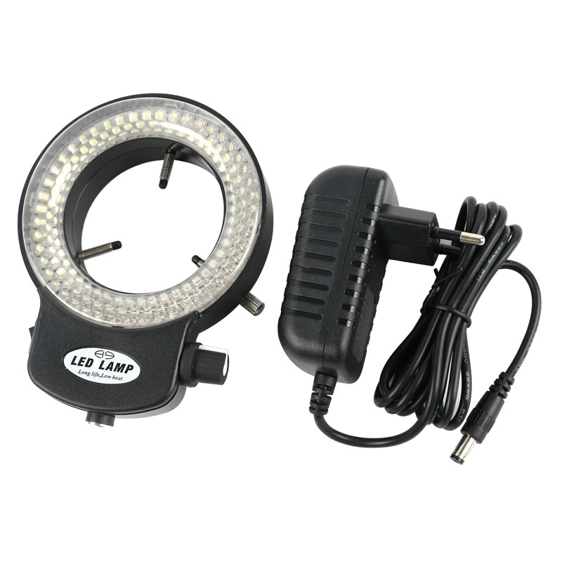 ไฟวงแหวน LED ความสว่างสูง 144 ดวงอเนกประสงค์สําหรับแว่นขยายและการใช้งานเลนส์ C7AC