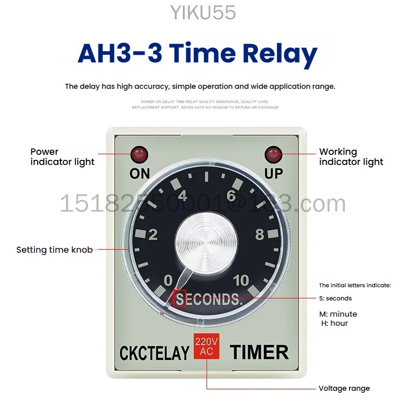 Ah3-3 รีเลย์ตั้งเวลา Electrification Delay Timer รูปที่ 2