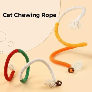 1pc Cat Scratcher เชือกของเล่นเชือกฝ้ายกัดของเล่น Chewing Paw Claw เฟอร์นิเจอร์ Protector Scratching ของเล่นแมวปริศนา