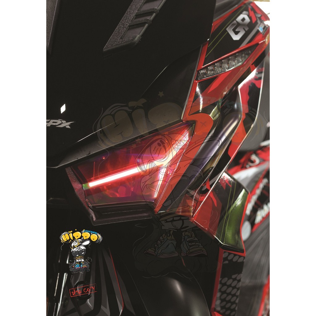 ฟิล์มกันรอย สติ๊กเกอร์ฟิล์มกันรอยไฟหน้าแต่ง GPXDRONE สีแดง