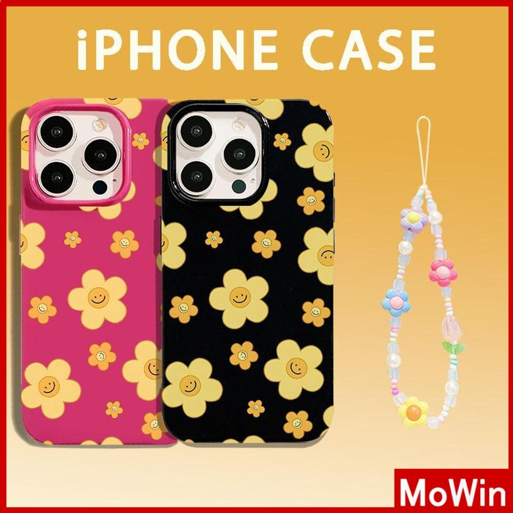 Mowin - เคส iPhone 16 Pro max สีดำเงา เคส TPU นิ่มกันกระแทก ป้องกันกล้อง ดอกทานตะวัน เข้ากันได้กับสร