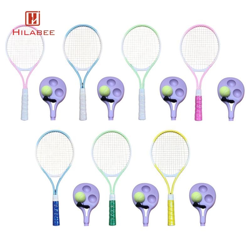 Hilabee ลูกเทนนิส Rebounder พร้อม String ไม้เทนนิสน้ําหนักเบา 21 นิ้ว Self Practice สําหรับ Garden Backyard