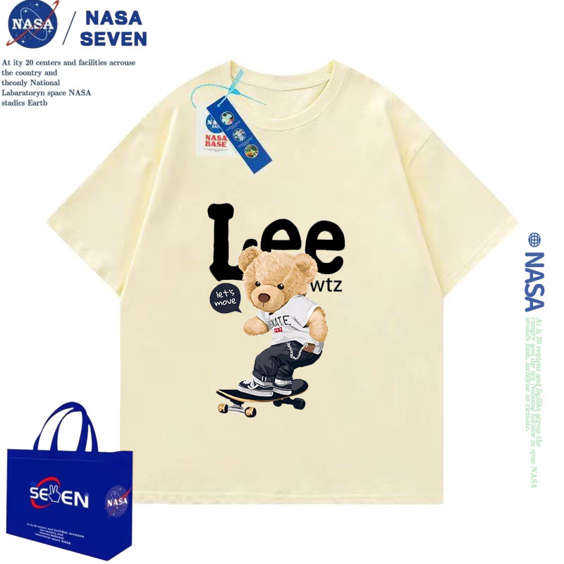 NASA 2025 สินค้าใหม่! เสื้อยืดแขนสั้นสำหรับเด็ก 100-160  สบายและนุ่ม แฟชั่นการ์ตูนน่ารักดูดซับผ้าผ้านุ่มสไตล์เกาหลี thumbnail 7