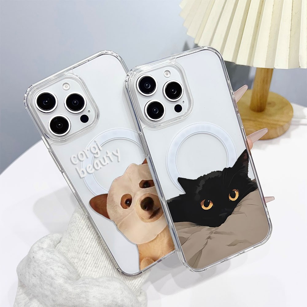 ✅Just✅เข้ากันได้สำหรับ iPhone เปลือกดูดแม่เหล็ เคสไอโฟน 15PRO 16promax 13 14plus max 12 13pro 14 pro max 16-JXYCK468