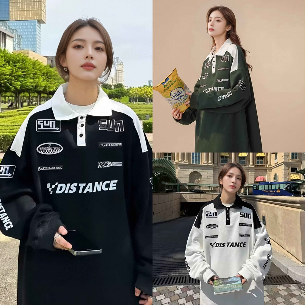 เสื้อแขนยาวสไตล์อเมริกัน สำหรับฤดูใบไม้ผลิ สวมใส่สบายและดูทันสมัย