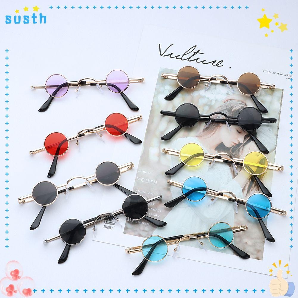 ของพวกเขา อาทิตย์แว่นตาผู้หญิงผู้ชายกรอบโลหะลูกอมสีพังก์