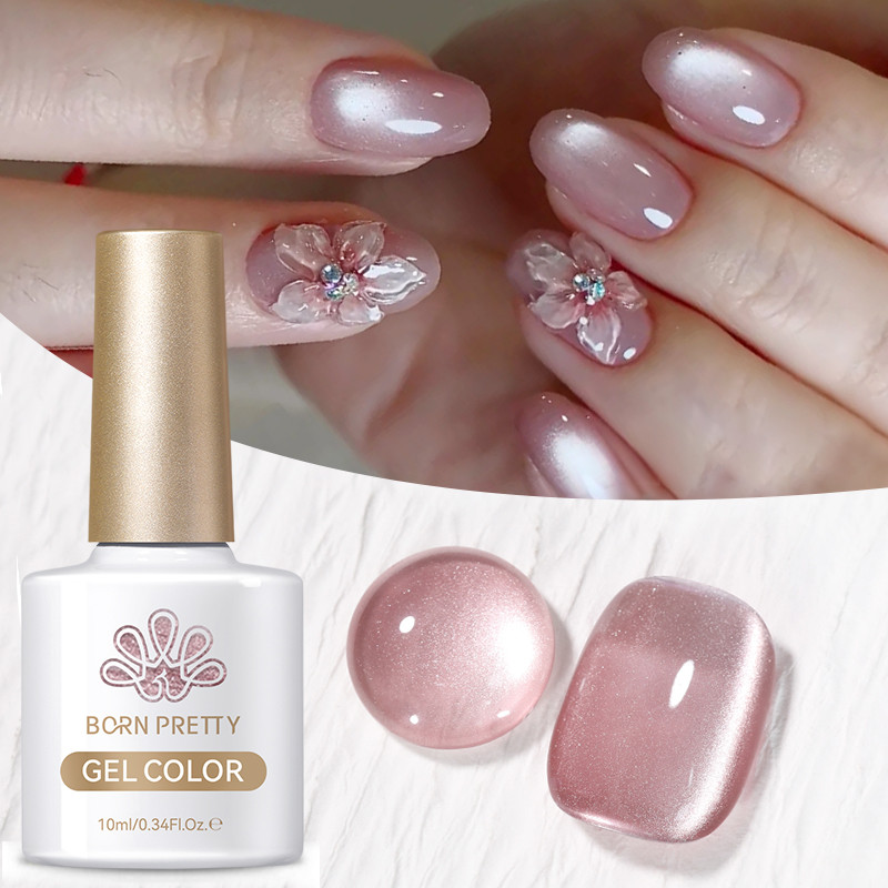 Born PRETTY 1 ขวด 10ml แห้ง Rose Moon Light Cat Magnetic Gel ultra Shine Soak Off UV เจลเล็บเคลือบเงา