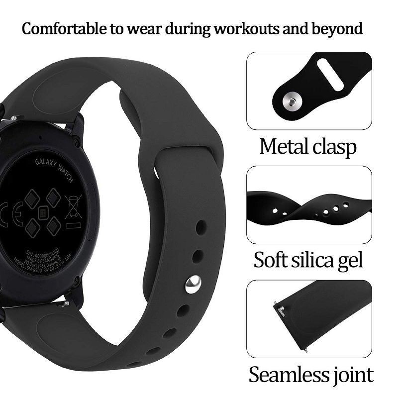 20 มม.22 มม.ซิลิโคน Srap เหมาะสําหรับ Samsung Galaxy watch 6 5 4 3 46 มม.42 มม.Active 2 Correa Gear S3 Huawei watch GT 2E Pro
