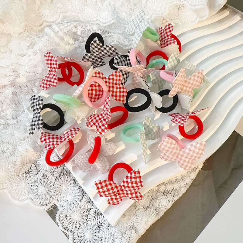 10/20ชิ้น/เซ็ตสาวหัวใจสีชมพูดาวเด็กห่วงผมการ์ตูนเชือกผู้ถือผมหางม้ามินิยางรัดเด็กอุปกรณ์ผม