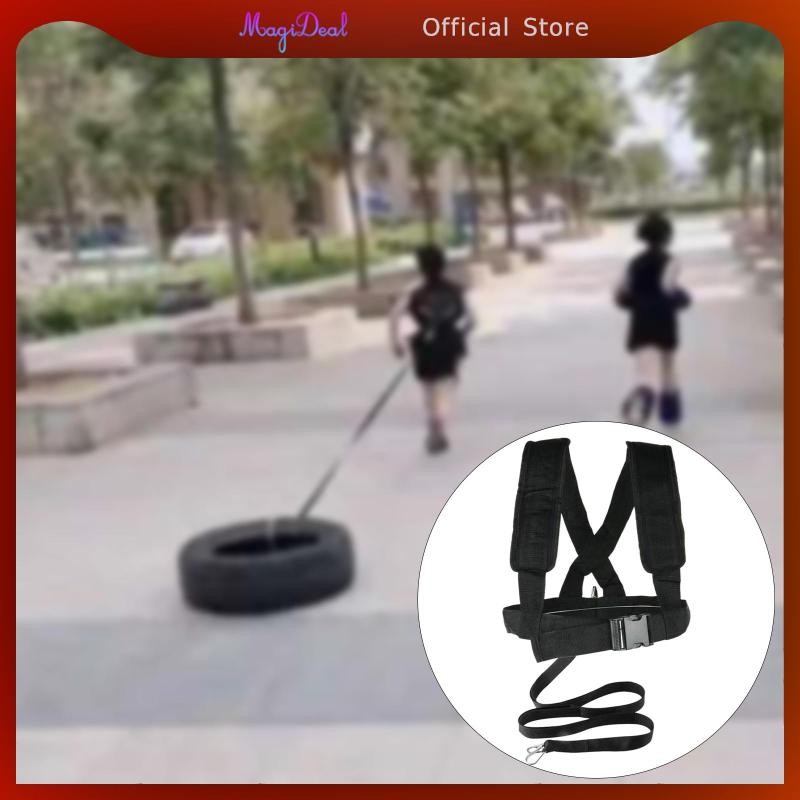 Magideal Sled Harness สายรัดปรับได้ Strength Training Football อุปกรณ์ออกกําลังกาย