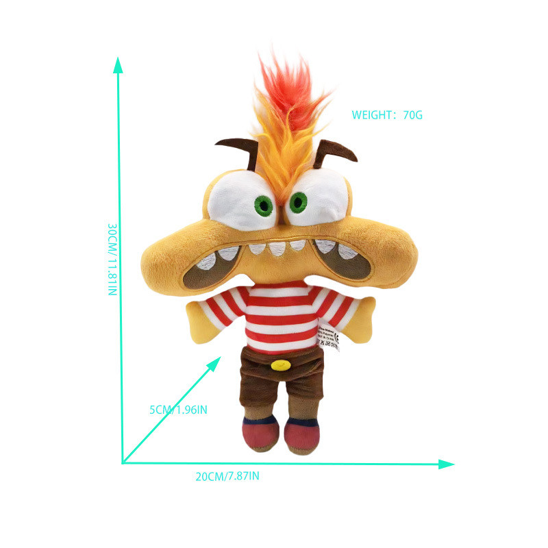 Inside Out 2 Disney Pixar Plush ของเล่นตุ๊กตา ANXIETY Joy Plushie ตุ๊กตาของขวัญสําหรับเด็กของขวัญวัน